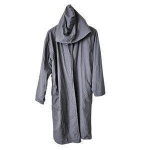 Restoration Hardware Gray Terrycloth Lined Hooded Unisex Robe MISSING BELT